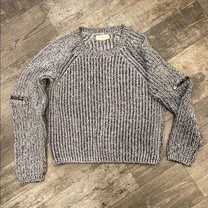 Zippered Elbow statement sweater
